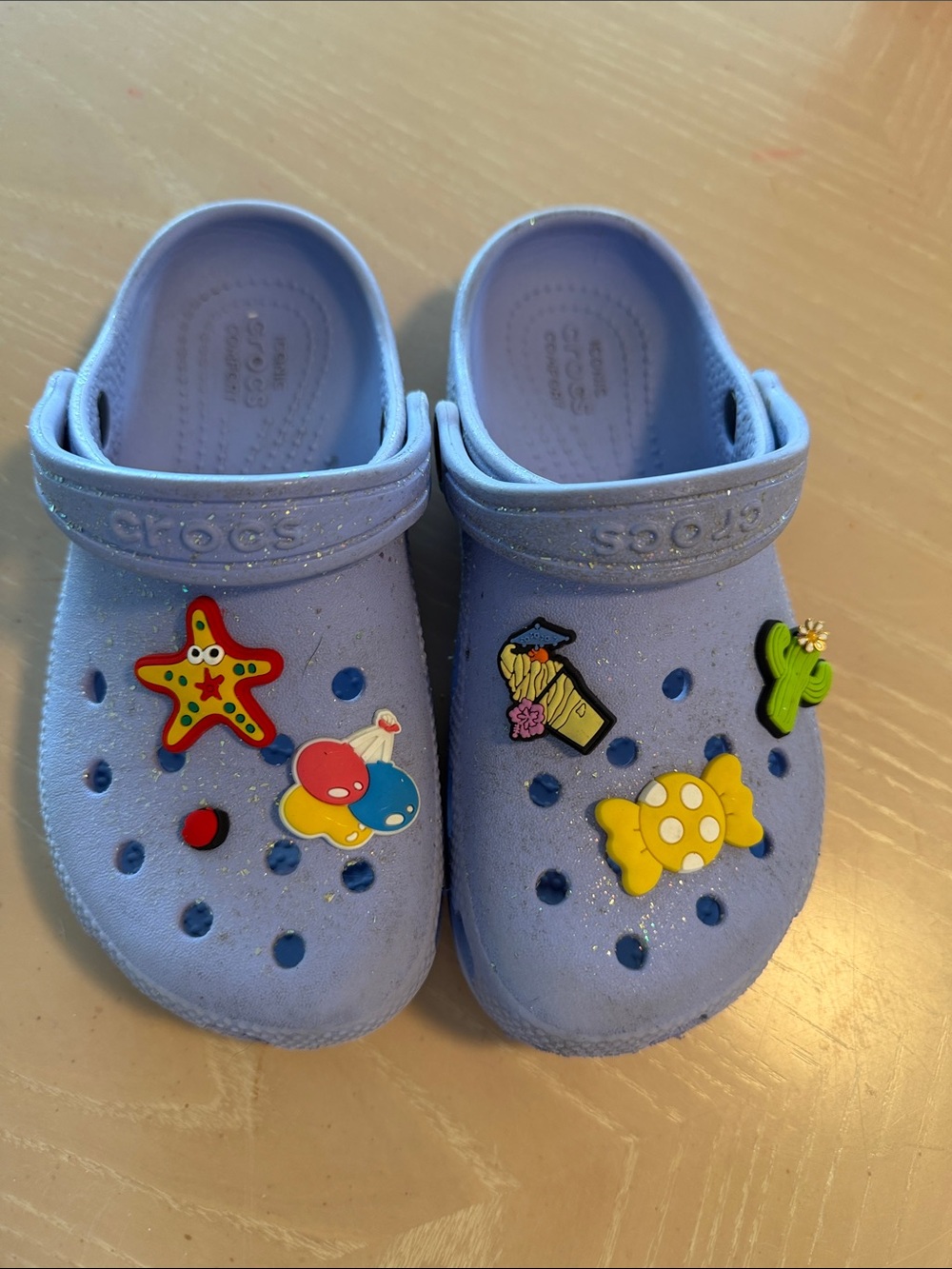 CROCS Kids Light Purple Clog with Colorful Jibbitz